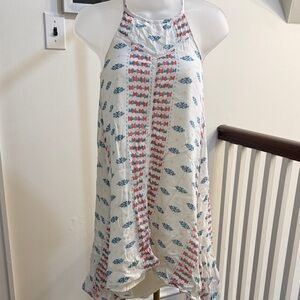 Lucky Brand White and Red Patterned Dress